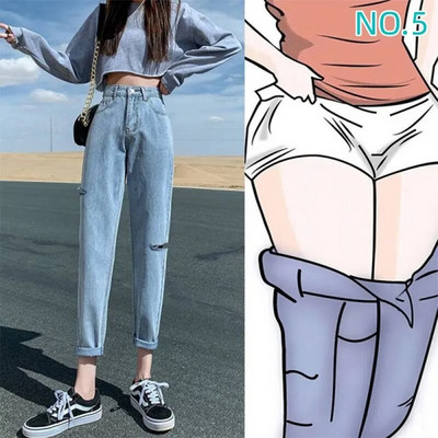 Sirge säärega teksad, naised 2022. aasta naiste riided naiste püksid Y2k teksad Naised kõrge vöökohaga vanaaegsed riided Denim Korea mood sinine