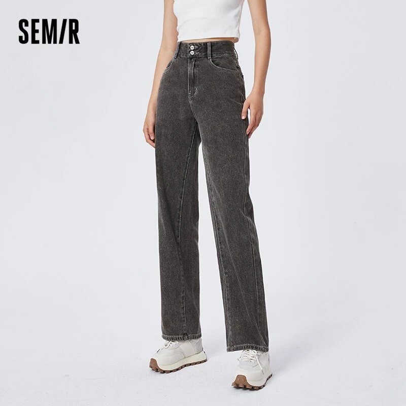 Semir Jeans Ženske uske hlače širokih nogavica Sweet Cool Versatile 2023 Proljetne nove hlače u podu u korejskom stilu Vintage hlače