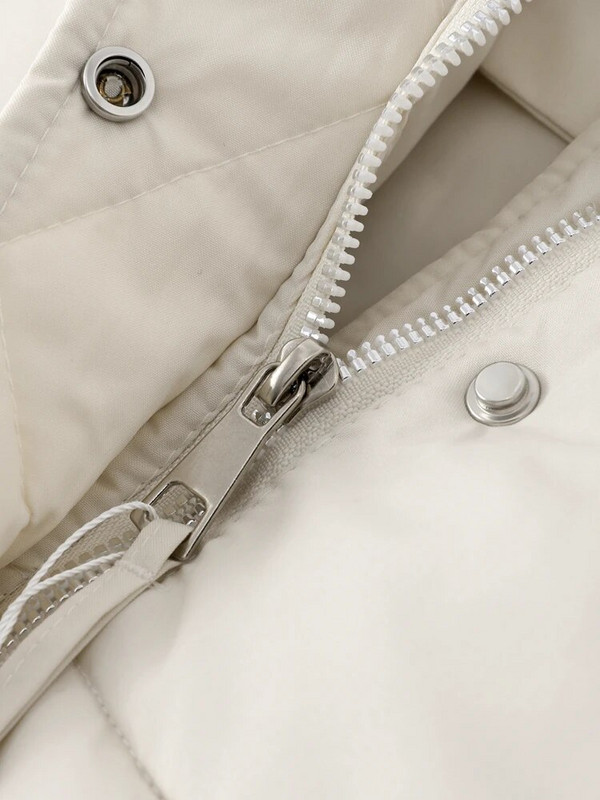 Ikdienas īsa ziemas jaka Sieviešu statīvs apkakles rāvējslēdzējs High Street Foršs polsterējums Sieviešu 2023. gada ziemas Pu ādas sieviešu mēteļi