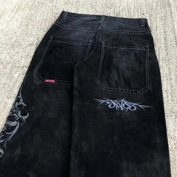 Y2k Jeans Harajuku Hip Hop Letter Κέντημα Ρετρό Μπλε μεγάλου μεγέθους φαρδύ τζιν ανδρικό Γυναικείο 2023 Νέο γοτθικό φαρδύ παντελόνι Streetwear