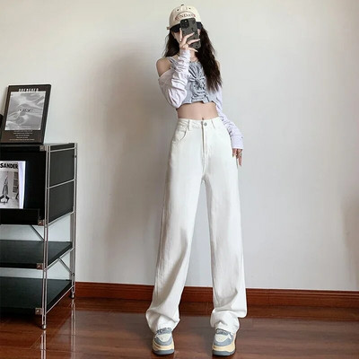 ZOENOVA Teksad Naiste laia säärega püksid Mom Femme Must Y2K Teksad Kõrge vöökohaga Naiste püksid 2023 Riietus Pantalones Spodnie Damskie