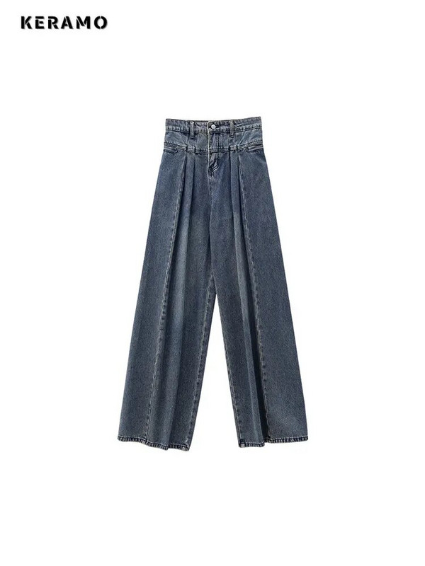 2022. aasta naiste tänavarõivad vintage teksad Denimpüksid Korea mood kottis teksad Naine kõrge vöökohaga ülisuure disainiga naiste püksid Y2k
