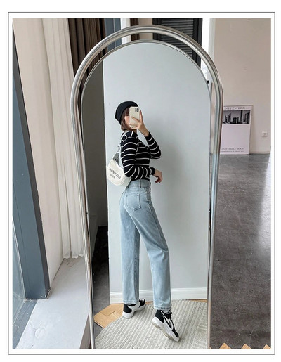 ulična odjeća široke hlače visokog struka ženske modne traperice ženske djevojke ženske hlače ženski jean femme denim baggy mom jeans