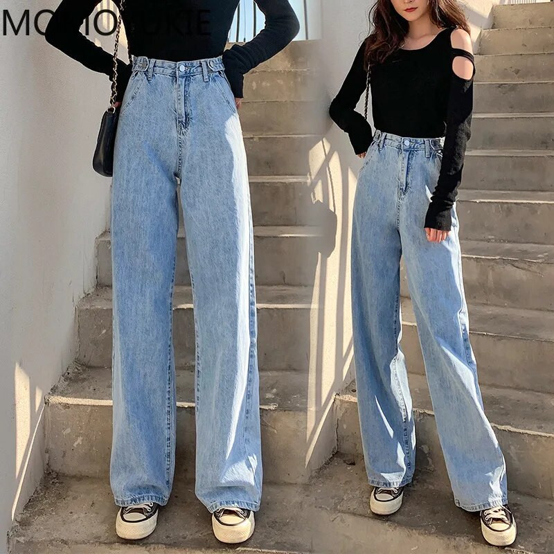 ulična odjeća široke hlače visokog struka ženske modne traperice ženske djevojke ženske hlače ženski jean femme denim baggy mom jeans