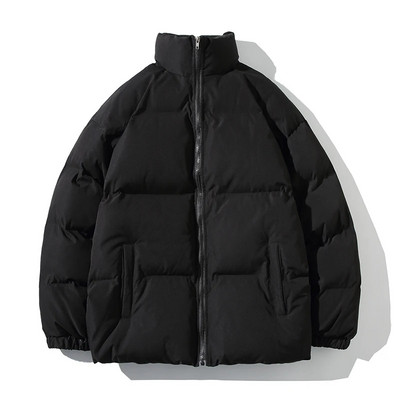 Streetwear Oversize Guler Stand Jachetă De Iarnă De Damă Călduță Parka Culoare Unică Mantouri De Iarnă Casual Pentru Femei