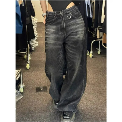 Nomikuma Pantalon Femme Sügis Talvine Lai jalg kõrge vöökoht lahtised teksad Naine Vintage tänavamood Harajuku Pantalon Pour Femme