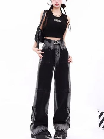 Vintage Harajuku Jeans Γυναικεία Ρούχα για Εφήβους Y2k Γυναικεία Παντελόνια Μόδα Αισθητική Ρούχα Φθινόπωρο Νέα Προϊόντα Φαρδύ παντελόνι