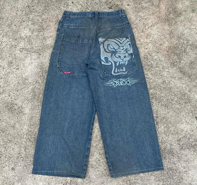 JNCO Jeans Y2K Harajuku Hip Hop Tiger Graphic Goth Ρετρό Μπλε φαρδύ τζιν παντελόνι τζιν Ανδρικό Γυναικείο γοτθικό φαρδύ παντελόνι με ψηλή μέση