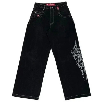 JNCO Jeans Y2K Harajuku Hip Hop Tiger Graphic Goth Ρετρό Μπλε φαρδύ τζιν παντελόνι τζιν Ανδρικό Γυναικείο γοτθικό φαρδύ παντελόνι με ψηλή μέση