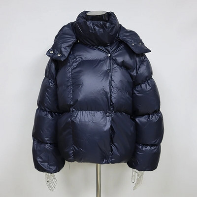 FADDISH 2024, talv naiste mood, lahtiselt tihendav, soe kapuutsiga mantel Naistele ühevärviline vabaaja pikkade varrukatega topsid ülerõivad