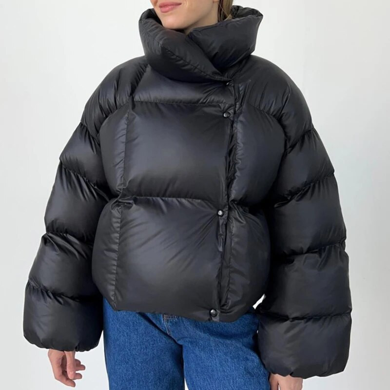 FADDISH 2024, talv naiste mood, lahtiselt tihendav, soe kapuutsiga mantel Naistele ühevärviline vabaaja pikkade varrukatega topsid ülerõivad