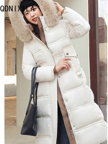 Μόδα πάρκα για γυναίκες Κορεάτικα casual μπουφάν Κομψά υπερμεγέθη παλτό Νέο χοντρό ζεστό μακρυμάνικο τοπ Φθινόπωρο Χειμώνας 2023