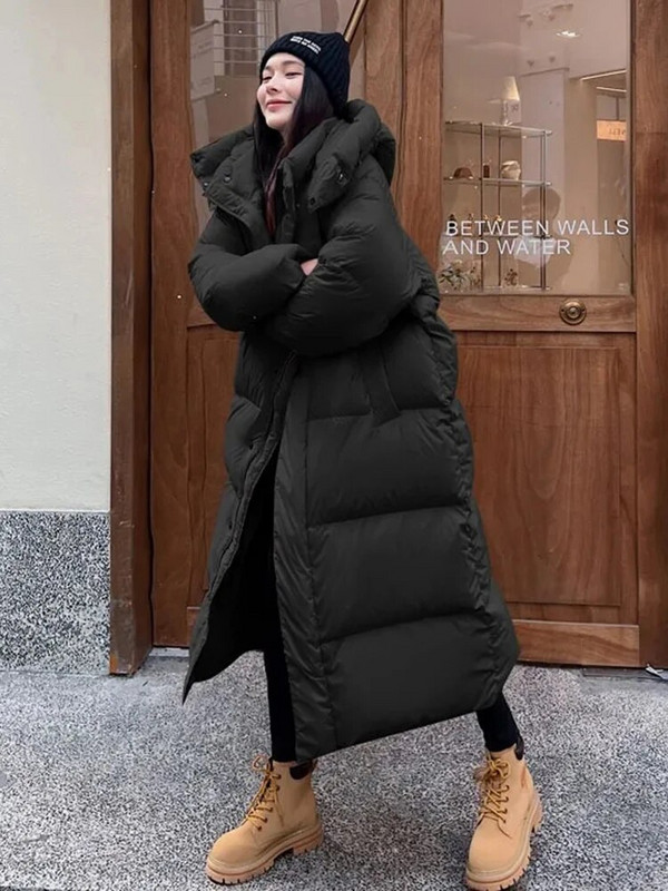 Silta ziemas rozā kapuce gara parka Chaqueta bieza vēja necaurlaidīga Parca mētelis ikdienas sniega valkāšanai kokvilnas polsterēts sieviešu Jaqueta jauns