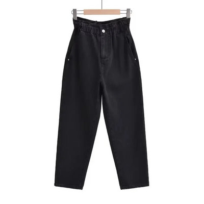 TRAF ZR Baggy farmer női rugalmas magas derekú Y2k Streetwear Vintage Solid Losse nyári teherfarmer női széles nadrág