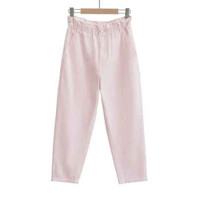 TRAF ZR Baggy farmer női rugalmas magas derekú Y2k Streetwear Vintage Solid Losse nyári teherfarmer női széles nadrág