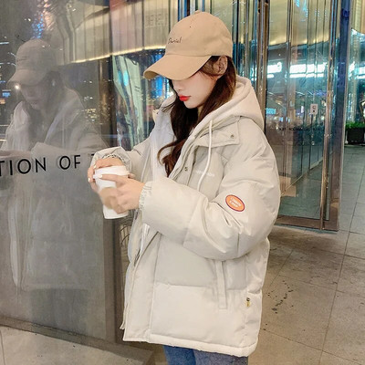 Parkas 2022 uus mood talvine soe kapuutsiga suur naiste puuvillane mantel vabaaja naiste jope paksu kirjaga naiste mantel