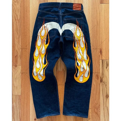 Ženske traperice Gothic Baggy Y2k Jeans Ženske punk hipijevske ulične traper hlače s printom Cargo hlače Ženske široke traper hlače Goth Baggy