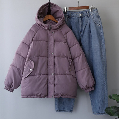 Eotvotee Χειμερινό γυναικείο μπουφάν 2022 Νέο φθινοπωρινό υπερμεγέθη παλτό με φούσκα Puffer Thicken Ζεστό πάρκα μόδας Κορέας Κομψά εξωτερικά ενδύματα