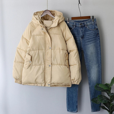 Eotvotee Χειμερινό γυναικείο μπουφάν 2022 Νέο φθινοπωρινό υπερμεγέθη παλτό με φούσκα Puffer Thicken Ζεστό πάρκα μόδας Κορέας Κομψά εξωτερικά ενδύματα