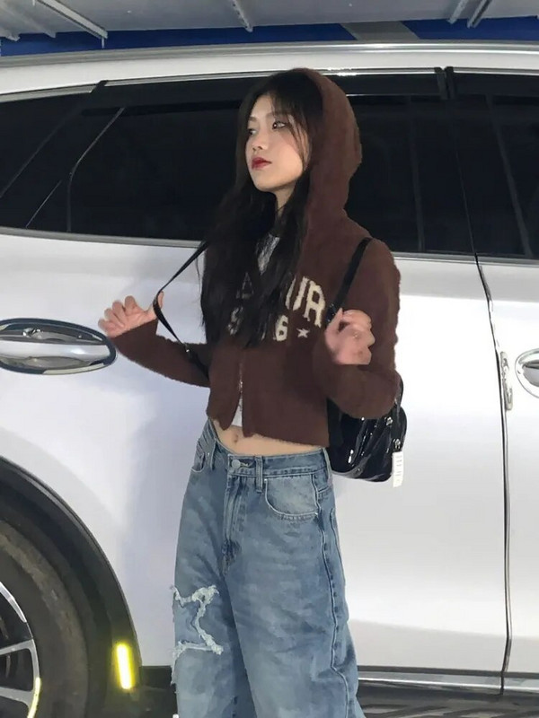 HOUZHOU Vintage 90ndate tänavarõivad, staar, sinised teksad, naiste Y2K grunge, segatud lapitehnika, ülemõõdulised laia säärega teksapüksid, naiste retro