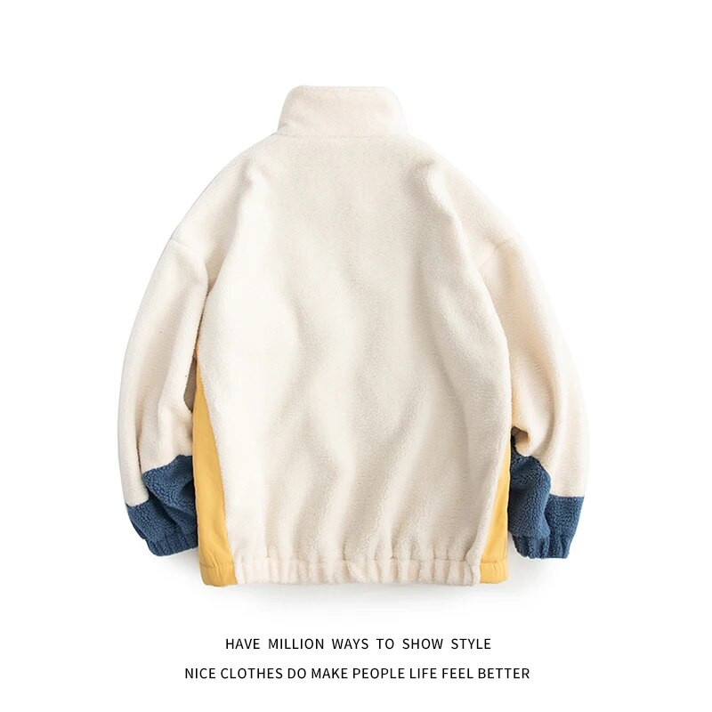 Uus saabumine Talvine lambavillast paks soe naiste treenerijope, Unisex meeste tänavarõivad, Bomber-mantli särk vabaaja šikk