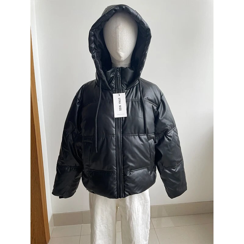 TRAF ZR talvised naiste külmamantlid naiste talvejoped 2023. aasta sooja nahast PU-parkade talvemantli reklaam naiste ülerõivad