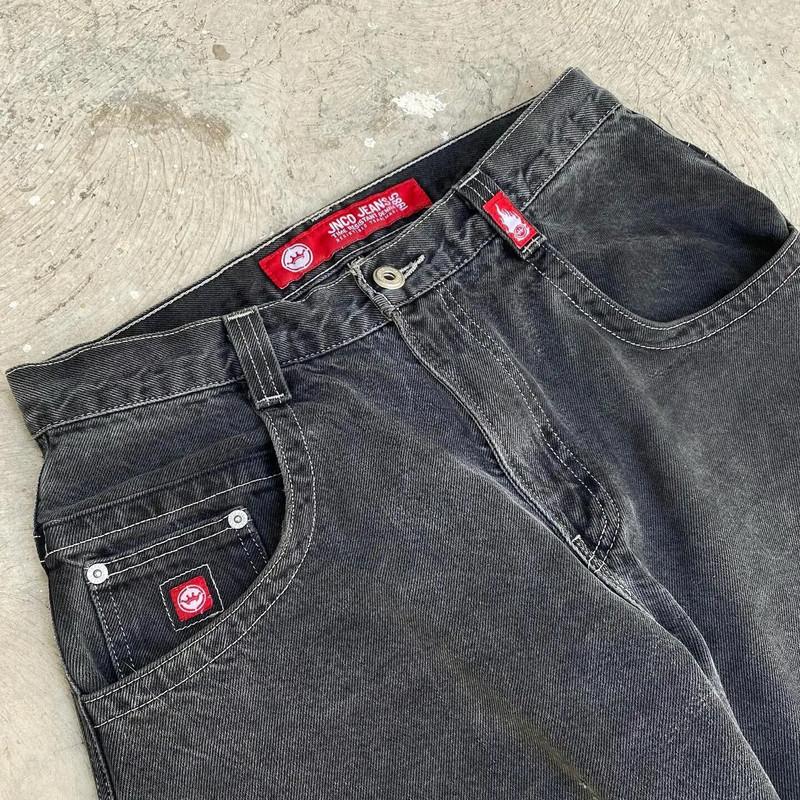 Y2K teksad Hip Hop Retro pealuu tikandid Baggy teksad mustad püksid mehed naised uued harajuku gooti kõrge vöökohaga püksid tänavarõivad