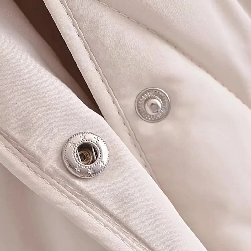 XEASY 2021 talvine vintage soe beež kapuutsiga kaelusega puuvillased riided Naiste vabaaja mantel Tänavarõivad pikkade varrukatega parkad šikk top