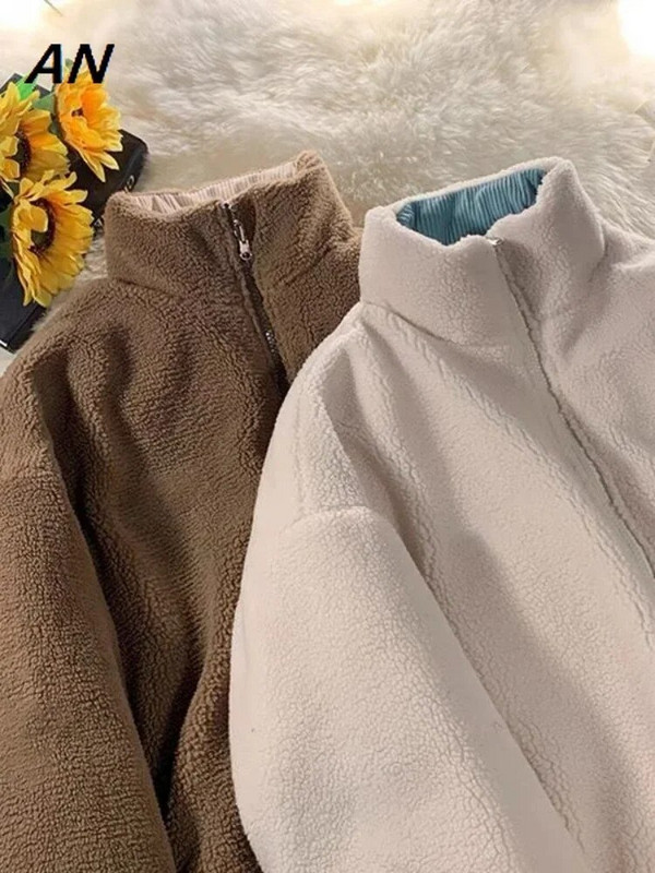 Zimska jakna Ženska zimska odjeća 2023. Ženska nova samtasta dvostruka odjeća Kaput od janjeće vune Ženska jakna Kaput Ženska zimska odjeća