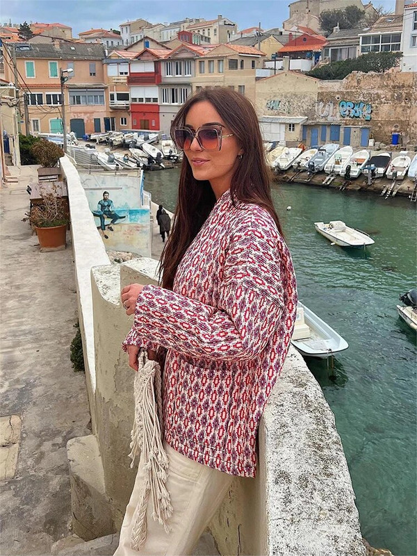 Elegantne trükitud soe naiste mantel pikkade varrukatega 2023. aasta sügistalvejoped Naistele, eest avatud tasku puuvillane tänavarõivaste jakk, daam