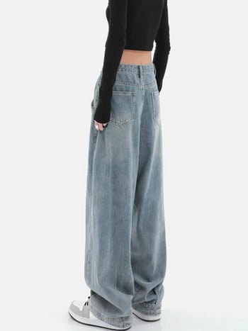 2022 Winter Y2k Fashion Women Harajuku Jeans Wide Leg Punk Loose Casual Denim Cargo Παντελόνι Φαρδύ Streetwear Long Trousers Tide