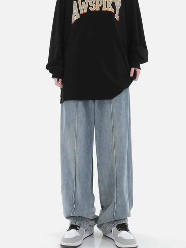 2022 m. žiemos Y2k mada Moteriški Harajuku Džinsai Plačios Kojos Punk Laisvos Kasdieninės Džinsinės Kelnės Baggy Street Wear Ilgos Kelnės Tide