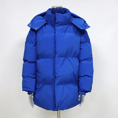 FADDISH Visokokvalitetna zimska ženska modna 2024. široka debela jakna s kapuljačom i patentnim zatvaračem Ženska jednobojna ležerna gornja odjeća s toplim džepovima