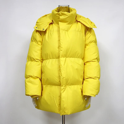 FADDISH Visokokvalitetna zimska ženska modna 2024. široka debela jakna s kapuljačom i patentnim zatvaračem Ženska jednobojna ležerna gornja odjeća s toplim džepovima