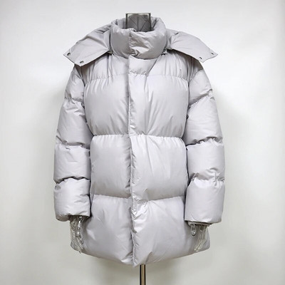 FADDISH Visokokvalitetna zimska ženska modna 2024. široka debela jakna s kapuljačom i patentnim zatvaračem Ženska jednobojna ležerna gornja odjeća s toplim džepovima