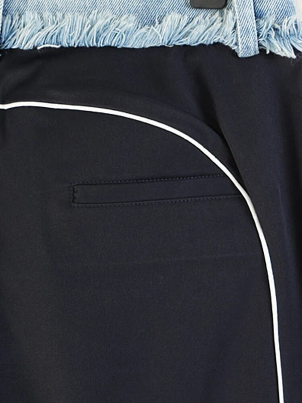 [EAM] Kõrge vöökoht Sinine Denim Värv-plokk Burr laia säärega teksad Uued lahtised naiste püksid Mood Mõõna kevad Sügis 2023 17A8861