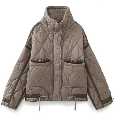 TRAFZA Ženske modne zimske kapute 5 boja Jakne sa samostojećim ovratnikom Ženske s velikim džepovima Visoka ulična gornja odjeća Mujer kaputi