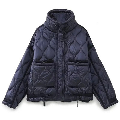 TRAFZA Ženske modne zimske kapute 5 boja Jakne sa samostojećim ovratnikom Ženske s velikim džepovima Visoka ulična gornja odjeća Mujer kaputi