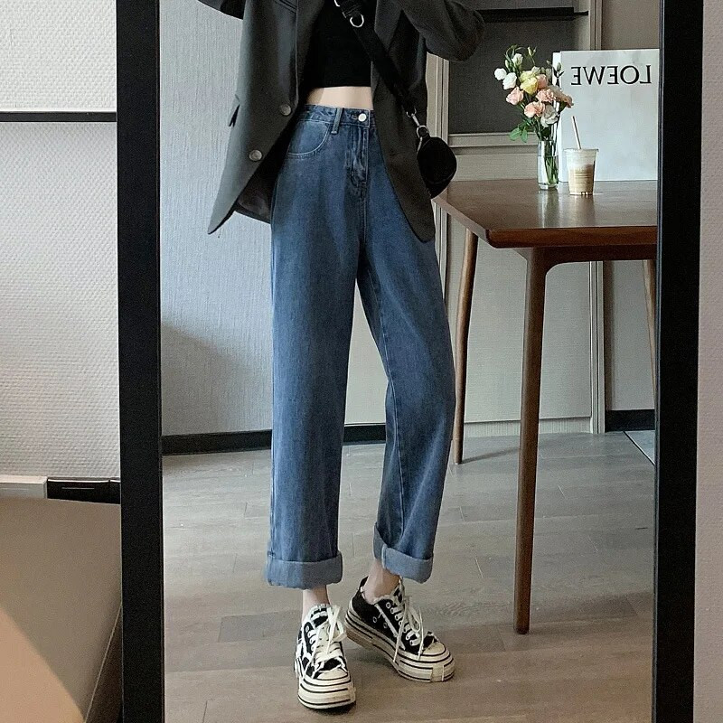 Široke hlače Kaubojske hlače za žene Odjeća Traperice Y2k Ženska odjeća 2022. Traperice visokog struka Ženska odjeća 90-ih Harajuku moda