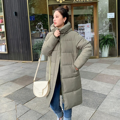 CRRIFLZ sügistalvised naiste kapuutsiga krae tõmblukuga mantlid, nööriga nööbiga pikk park, naistele soe mood õhukesed puuvillased jakid