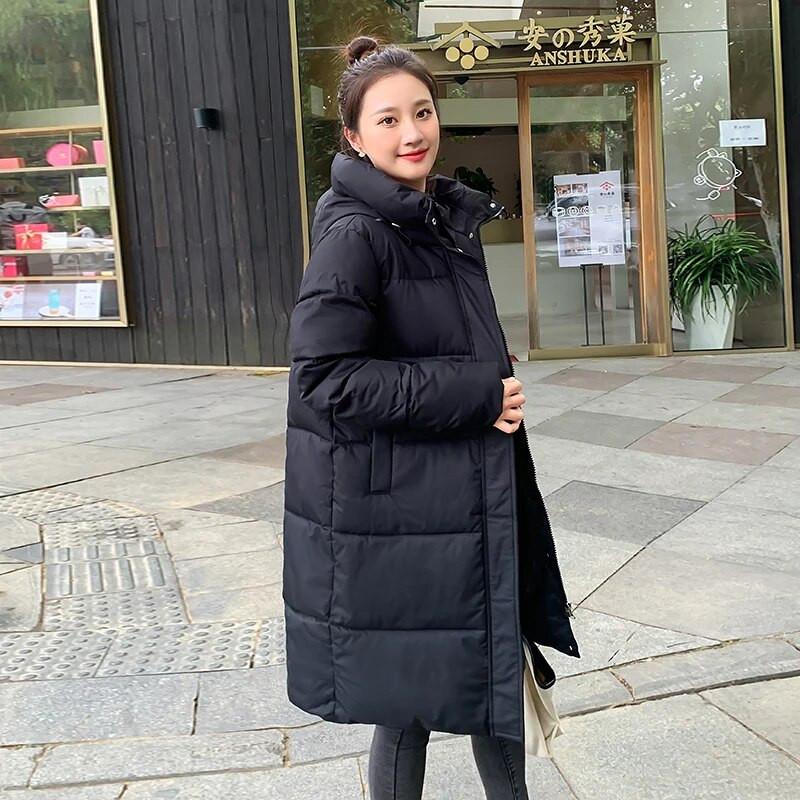 CRRIFLZ sügistalvised naiste kapuutsiga krae tõmblukuga mantlid, nööriga nööbiga pikk park, naistele soe mood õhukesed puuvillased jakid