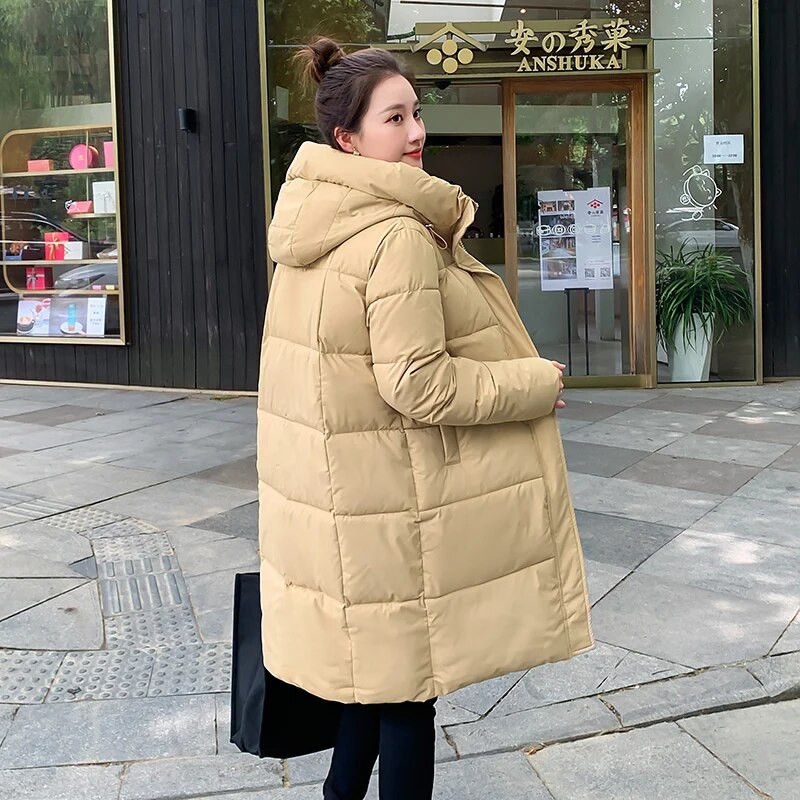 CRRIFLZ sügistalvised naiste kapuutsiga krae tõmblukuga mantlid, nööriga nööbiga pikk park, naistele soe mood õhukesed puuvillased jakid