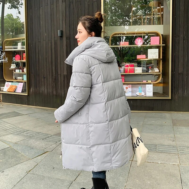 CRRIFLZ sügistalvised naiste kapuutsiga krae tõmblukuga mantlid, nööriga nööbiga pikk park, naistele soe mood õhukesed puuvillased jakid