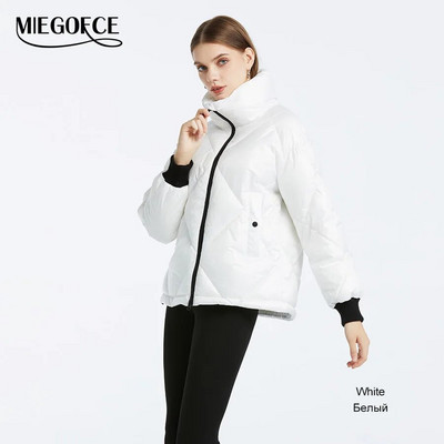 MIEGOFCE 2023 Φθινόπωρο Χειμώνας Γυναικείο παλτό Απλό στυλ Αντιανεμικό Stand-Up γιακά μπουφάν με Raglan μανίκια Γυναικεία Parka D512
