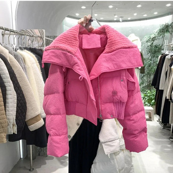 2023 Νέο γυναικείο βαμβακερό παλτό Κορεατικής έκδοσης Ευέλικτο βαμβακερό παλτό τάσης Κοντό φαρδύ βαμβακερό παλτό Παχύ παλτό