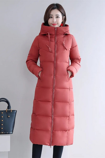 Μεγάλο μέγεθος M-6XL Γυναικείο μπουφάν Winter Down Parkas Παλτό Μήκος Ζεστό καπιτονέ βαμβακερό μπουφάν για γυναίκες Εξωτερικά ρούχα με κουκούλα