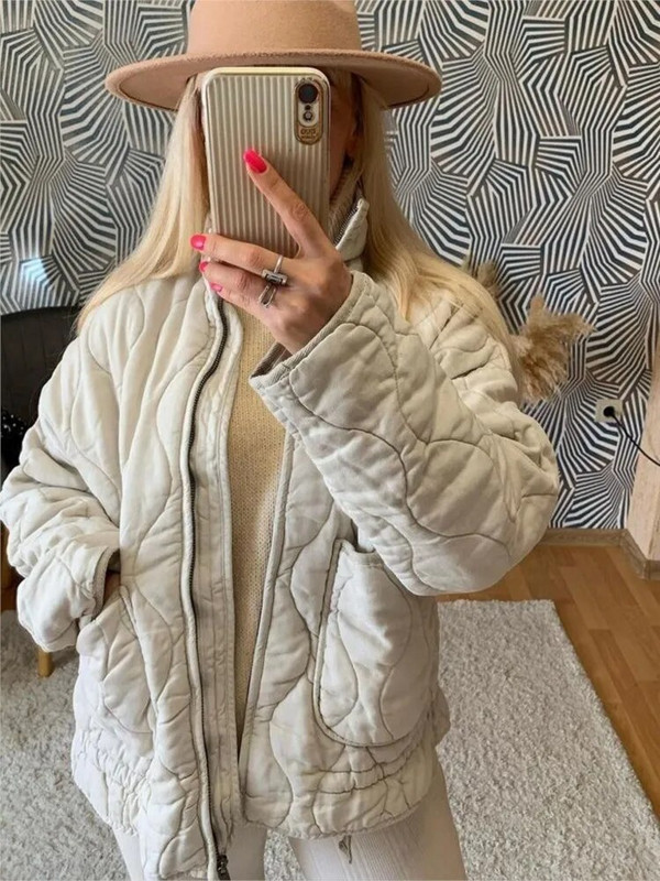 Tugev nööriga puuvillane mantel naistele moodne pikkade varrukatega lukuga taskujope 2023 sügis-talv uus naiste soe ülerõivas