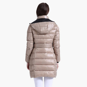 SANTELON Χειμερινά αντιανεμικά ζεστά πάρκα με κουκούλα μακρύ χοντρό μπουφάν για γυναικεία παλτό μόδας Casual αδιάβροχα πανωφόρια