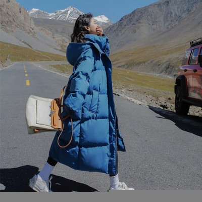 2023. Punjeni kaputi Nova dugačka pamučna haljina Korejska verzija Velike korejske modne jakne Zimska vrućina Parka Feminina Abrigo