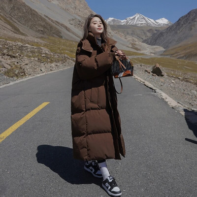 2023. Punjeni kaputi Nova dugačka pamučna haljina Korejska verzija Velike korejske modne jakne Zimska vrućina Parka Feminina Abrigo